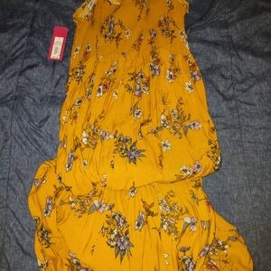 Xhilaration Yellow Floral Dress